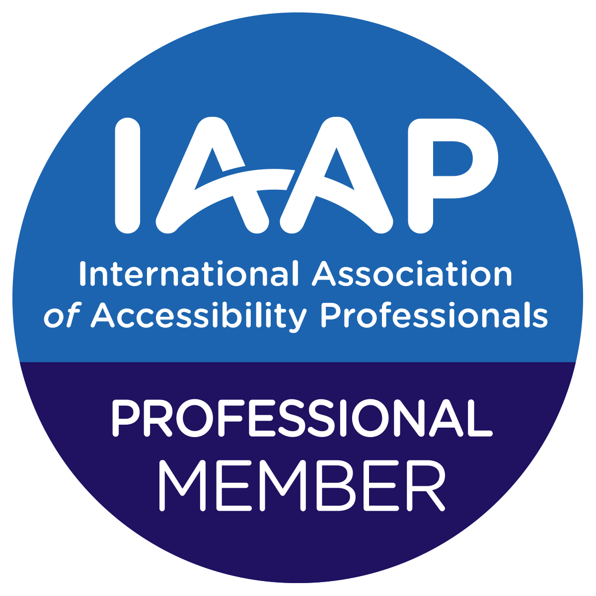 Logo IAAP International Association of Accessibility Professionals, Professional Member